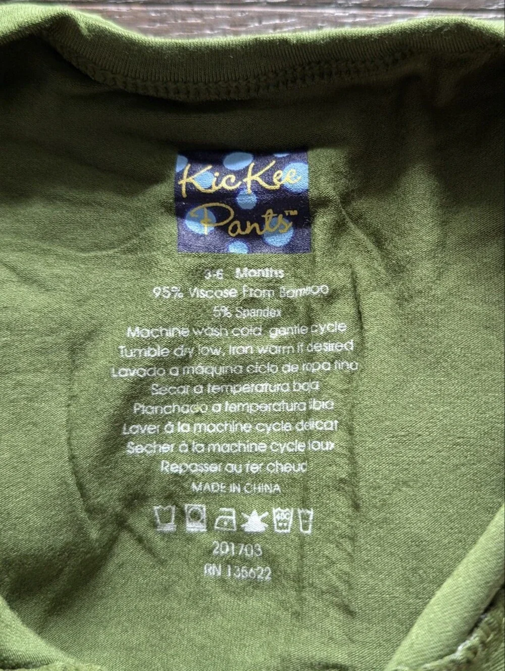 NWT Kickee Pants Basic Footie with Snaps in Moss Size 3-6 Months